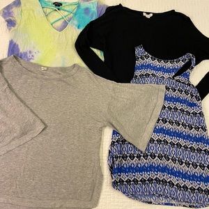 Lot of Four Juniors Tops Size Small, includes Cynthia Rowley and Velvet by G&S
